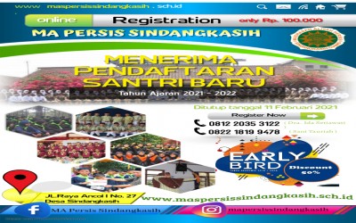 MA Persis sindangkasih menerima calon peserta didik baru